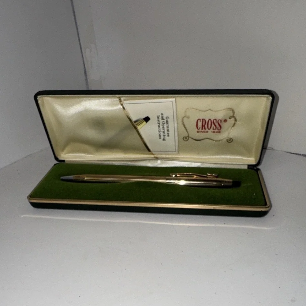 Cross Green Pen Case/Box with Pen Guarantee & Operating Instructions Card